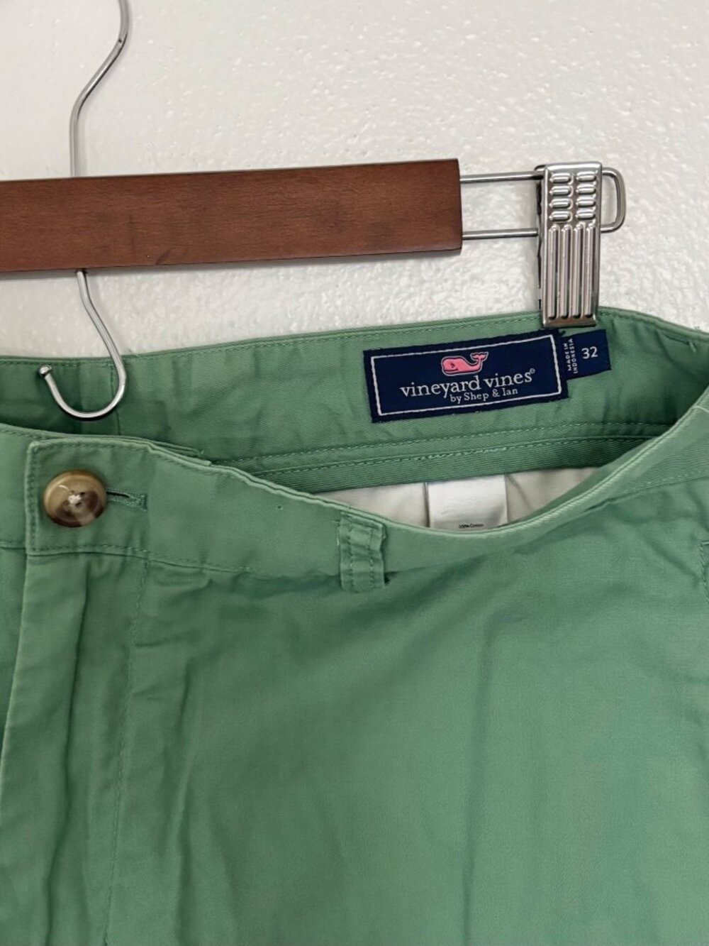 Vineyard Vines Mens Green Cotton Chino Shorts Size 32 Classic Fit - Picture 2 of 8